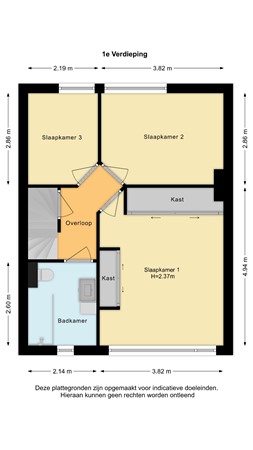 Floorplan - Koningin Wilhelminalaan 55, 2635 HL Den Hoorn